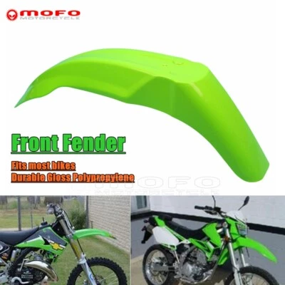 Guardabarros delantero universal verde para Kawasaki KLX250 KLX400 KX65 KLX110 KX KLR KLX Foto 1 de 4