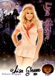 2014 Bench Warmers Lisa Gleave Auto Halloween Autograph - Picture 1 of 2