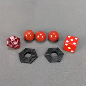 Fireball Island Board Game 1986 Vintage 1 Jewel 3 Marbles 2 Tokens 1 Die Dice - Picture 1 of 2