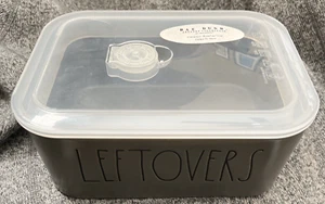 NEW RAE DUNN "LEFTOVERS" GRAY Ceramic Vented Food Container Prep - Imagen 1 de 9