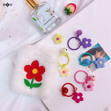 New Fashion Small Candy Flower Keychain For Women Girl Bell Key Ring Key Chain