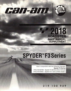 Manual de servicio/reparación del propietario Can-Am genuino fabricante de equipos originales Spyder F3 Roadster 2018 - Imagen 1 de 1
