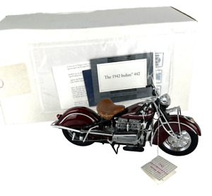 Franklin Mint, 1:10 scale diecast 1942 Indian motorcycle, "Model 442" model