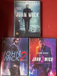 John Wick Trilogy (3 DVD Set) 16x9 (2.40) Keanu Reeves 1-3 - Picture 1 of 6