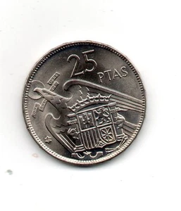25 PESETAS ESTADO ESPAÑOL 1957 * 69 S/C. INTERESANTE. - Imagen 1 de 4