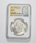 1921 MS62 100th Anniv 2021 étiquette spéciale Morgan dollar argent neuf avec neuf