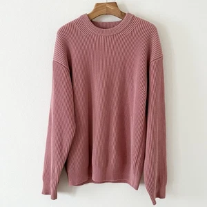 AURALEE Super Fine Wool Rib Knit Size 5 Men Lightweight Soft Used - Picture 1 of 5