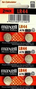 LR44 Maxell (6 piece) LR44 MAXELL A76 L1154 AG13 357 New Alkaline Battery - Picture 1 of 7