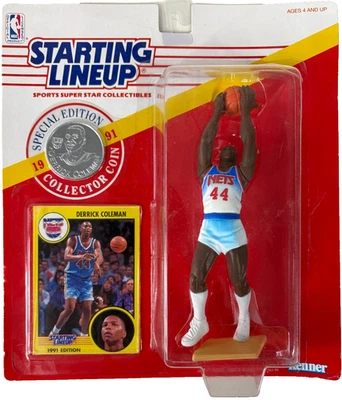 1991 Starting Lineup SLU Action Figure: Derrick Coleman - Nets - Unopened - Image 1 of 2