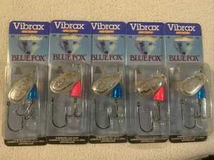 (LOT OF 5) BLUE FOX #4 3/8oz. VIBRAX SPINNERS. COLOR AS PICTURED NIP - Picture 1 of 3