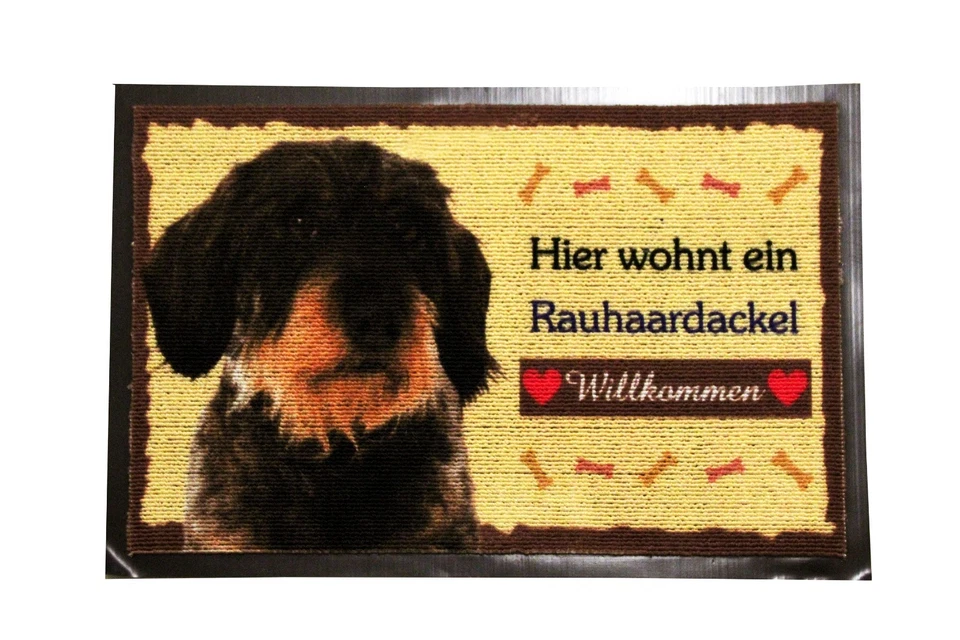 Fußmatte Rauhaardackel, Fußabtreter, Türvorleger, Hund, wetterfest (40) - Bild 1 von 1
