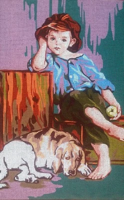 Needlepoint tapestry painted canvas 40.101  (16"x20") GobelinL - Image 1 of 3
