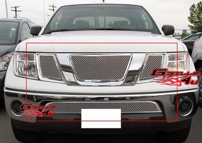 Custom Fits 08-11 2011 Nissan Armada Stainless Mesh Grill Combo - Image 1 of 3
