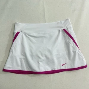 Nike Skort Youth Girl's Large White Pink Stretch Dri-Fit Athletic Stretch - Picture 1 of 10