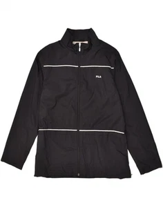 FILA Womens Rain Jacket IT 44 Medium Black Polyester AV17 - Picture 1 of 3