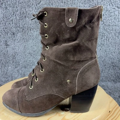 Botas de Combate Charlotte Russe para Mujer 6.5 Cuero Marrón Puntera Convertible Tobillo Foto 1 de 4