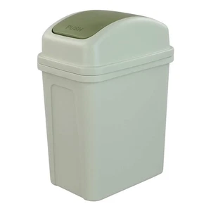 Pedir 1,8 galones pequeño bote de basura con tapa abatible, cubo de basura de plástico, gr... - Imagen 1 de 8