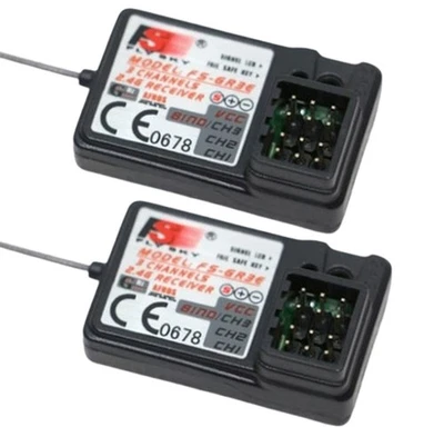 2x Flysky FS-GR3E Receiver 2.4GHz 3CH For FS-GT2  FS-GT3B FS-GT2E Transmitter - Image 1 of 4