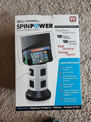 Bell + Howell 4-Outlets / 6 USB Spin Power - The Ultimate Smart Charging Station - Image 1 of 4