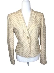 Armani Collezioni Sakko Blazer Seide Jacquard bestickt Damen Größe 6 - Bild 1 von 9