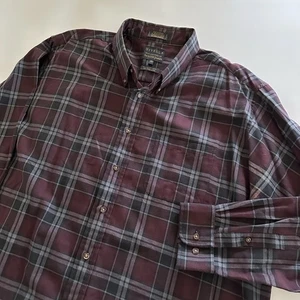 Camicia Viyella Patrick James a quadri in flanella manica lunga rossa nera misto lana taglia XL - Foto 1 di 8