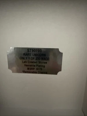 Bomb Party Gem Society Holiday Bracelet Rare Unicorn ST90703 On hematite - Image 1 of 4