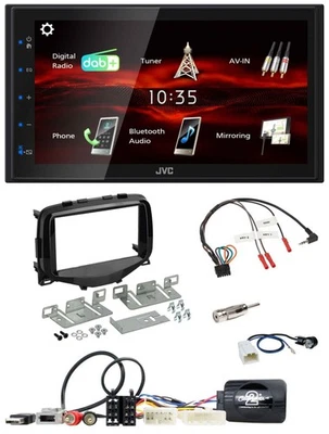JVC USB Bluetooth Lenkrad DAB 2DIN Autoradio für Toyota Aygo 2014-2021 - Bild 1 von 4