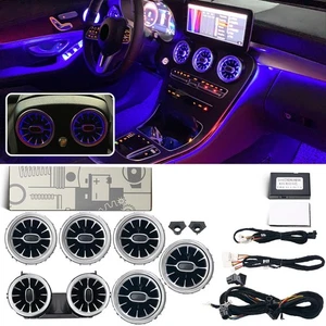 64 Colors For Mercedes Benz C Class W205 GLC X253 Air Vent LED Ambient Light Kit - Picture 1 of 13