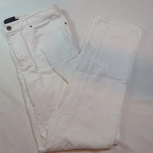 ANNE KLEIN White Jeans Stretch 5 Pocket Mid Rise Women 10 - Picture 1 of 9