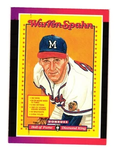 1989 Donruss #588 Warren Spahn Puzzle Milwaukee Braves - Picture 1 of 2
