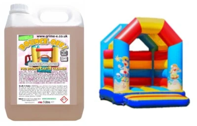 GRIME-X 5 Litre BOUNCE-OFF! Bouncy Castle Strong Cleaner Wash Stain Remover Concentrate