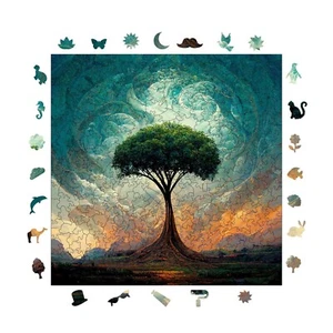 Puzzle in Legno per Adulti, Puzzle Premium Albero della Vita, 353 Pezzi - Foto 1 di 7