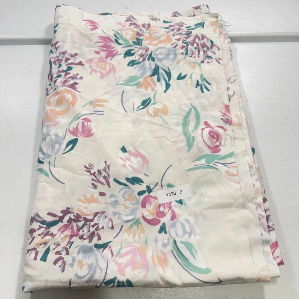 Sábana plana vintage doble púrpura azul floral cuadros grandes flores mezcla y2k años 90 80 Foto 1 de 4