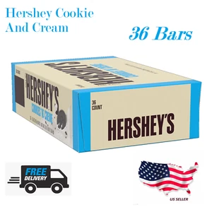 Hershey's Cookies n Crème, Standard Candy Bar Box, 1.55 oz, 36 Ct. - Picture 1 of 3