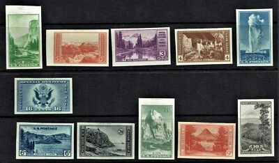 Scott 756-765 MH impf no gum as issued National Parks set n=10 and Scott 771  - Image 1 of 2