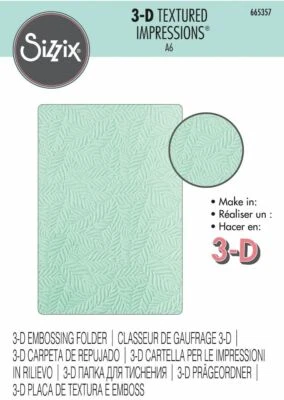 Sizzix Leaf Pattern 3-D Textured Impressions Embossing Folder  1pc - Image 1 of 2