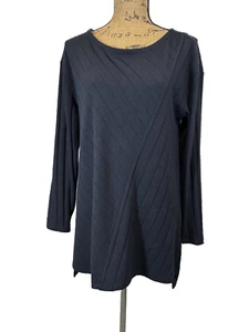 Maeve by Anthropologie Damen Tunika Strick Oberteil Langarm Schwarz U-Boot Ausschnitt - Bild 1 von 8