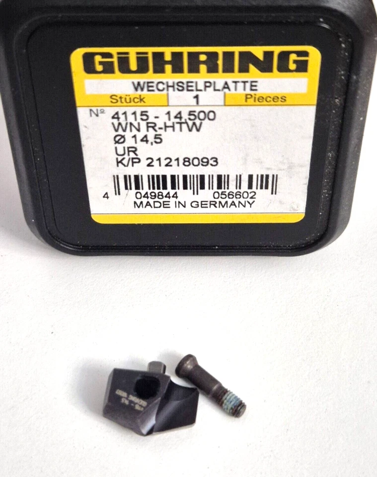 Insert de perceuse à pointe remplaçable GUHRING 4115-14.500 WN R-HTW Ø14.5 UR - Photo 1/1