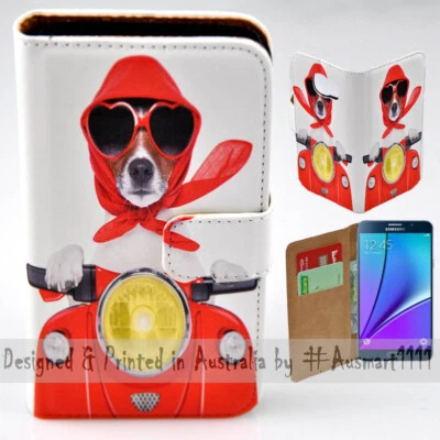 For Samsung Galaxy Note Series - Dog Ride Scooter Print Mobile Phone Case Cover - image 1 of 3