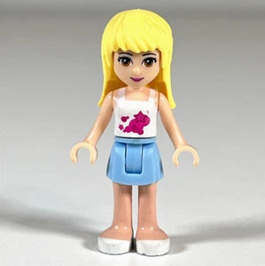 LEGO Friends Stephanie Minifigure with Brown Eyes & Blue Skirt frnd002 3930 l4 - Picture 1 of 4