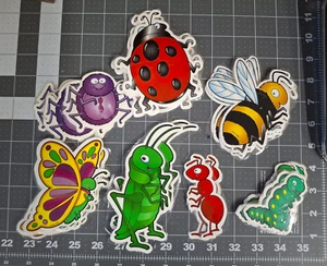 Laminierte Lehrmittel Spielzimmer Deko Insekten 1999 Vintage 24-teiliges Set - Bild 1 von 4