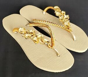 Brazilian Havaianas Customized Flip Flop w/ Rhinestones and Crystals for woman