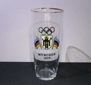 Rare 1972 Olympics Glass Munchen Munich Germany XX Olympiade Summer Games 5.5"T - Picture 1 of 4