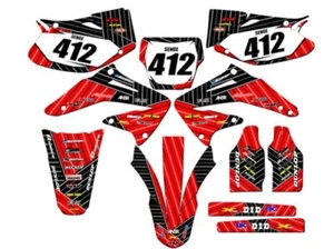 2002-2004 CRF 450 R RACE SERIES Red Senge Graphics Kit Compatible with Honda - Picture 1 of 10