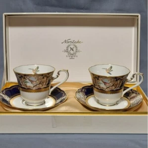 FOXBORO Noritake Diamond Collection Tea caps × Saucer 2 set never used F/S - Picture 1 of 8