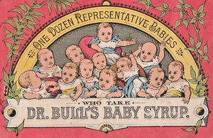 Dr Bulls Baby Syrup ANTIQUE  TRADE CARD  A9K - Picture 1 of 2