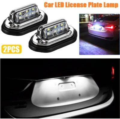12V 24V Car Boat Truck Accessories Interior LED Lights For License Plate Lamp 2x - Image 1 of 4