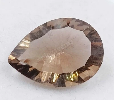 8.60 CT PEAR Cut Brown Smokey Quartz EGL Transparent  Loose Gems 5MTE - Image 1 of 4