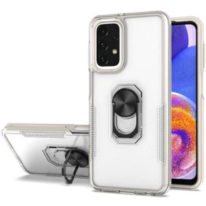 Translucent Series Hybrid Case with Ring Grip for Samsung Galaxy A23 5G - White - Picture 1 of 1