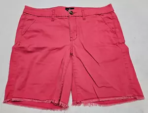 American Eagle Boyfriend Damengröße 10 (34 x 7,5) rosa abgeschnittene Shorts ausgefranste Beine - Bild 1 von 8